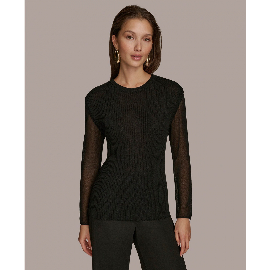 Pull 'Sheer-Sleeve' pour Femmes