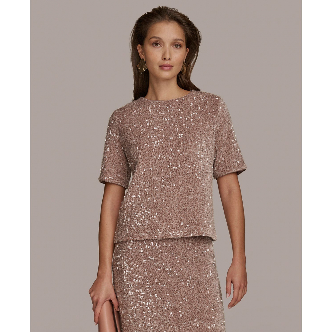 Top à manches courtes 'Sequin' pour Femmes