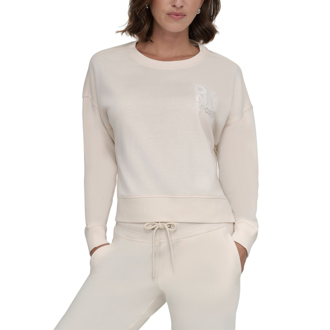 Sweatshirt 'Embroidered-Logo' pour Femmes