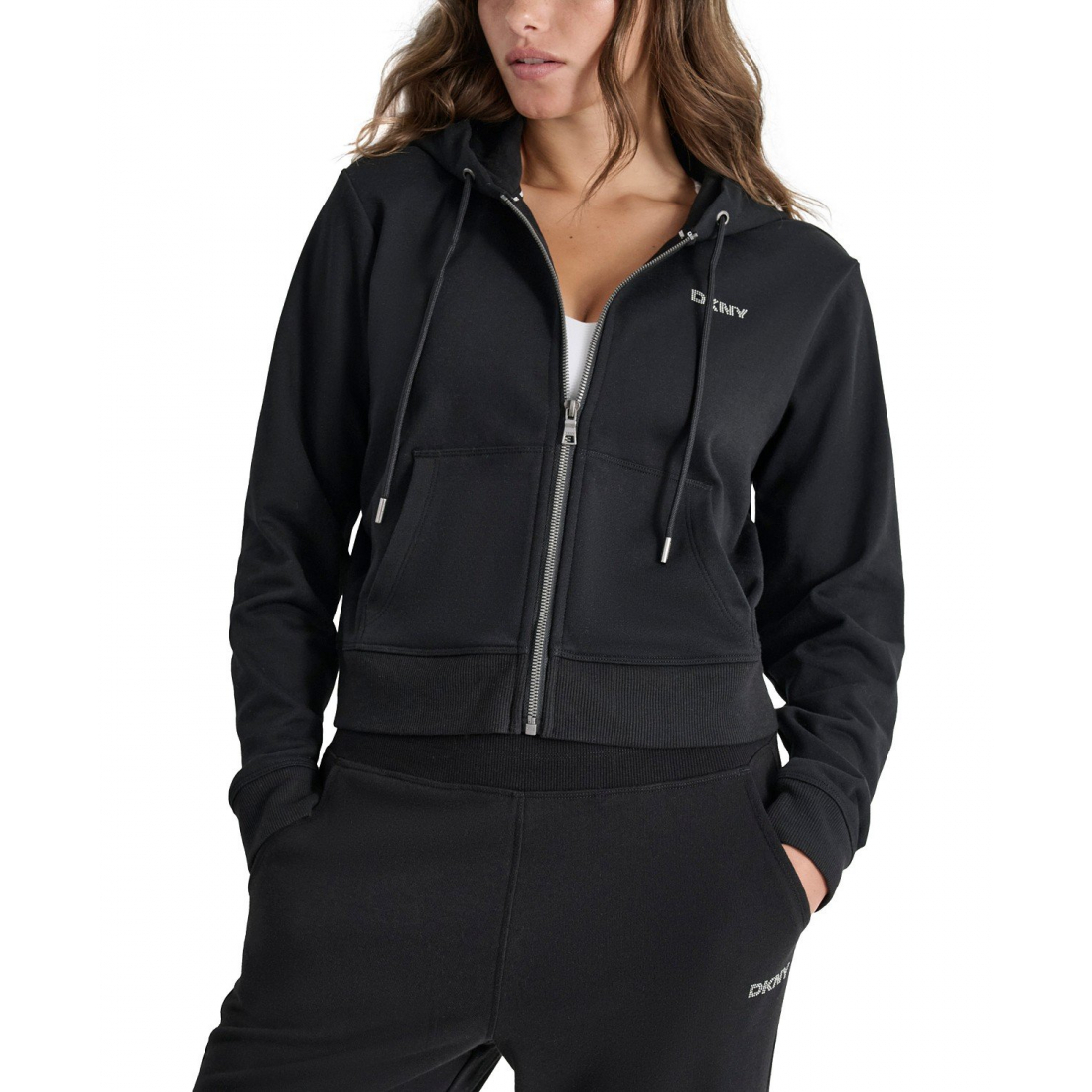 Sweatshirt à capuche  'Studded-Logo' pour Femmes