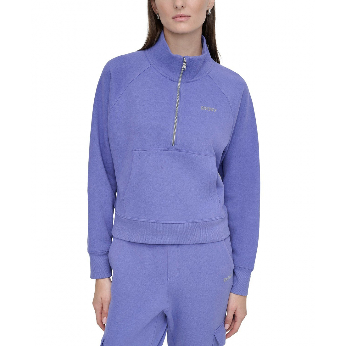 Sweatshirt 'Studded-Logo Half-Zip' pour Femmes