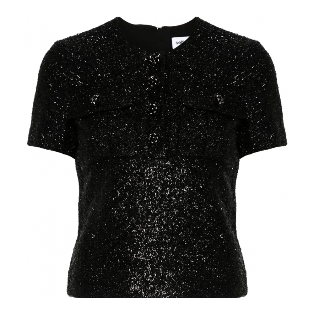 Top à manches courtes 'Bouclé' pour Femmes