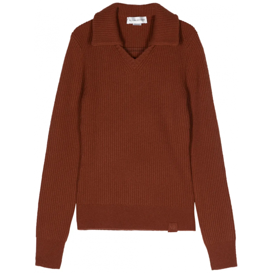 Pull 'Spread-Collar Ribbed' pour Femmes