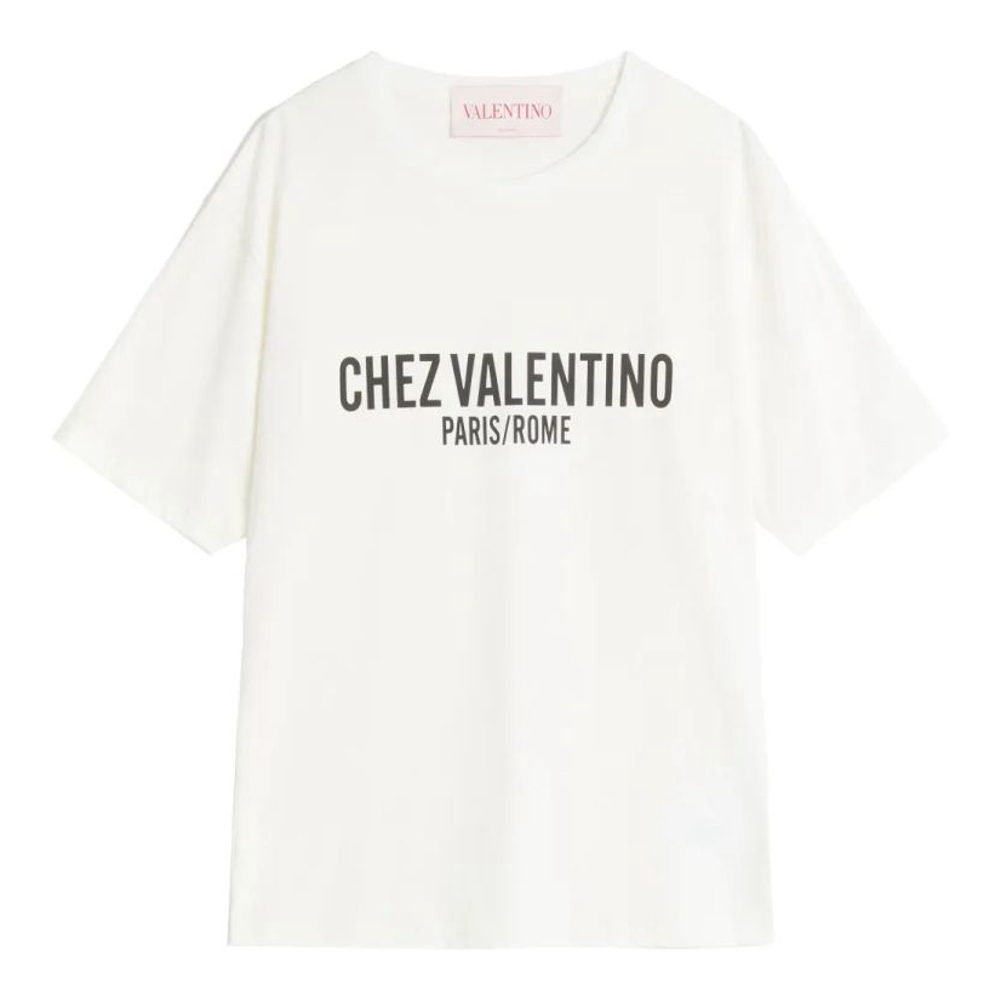 Women's 'Chez Valentino-Print' T-Shirt