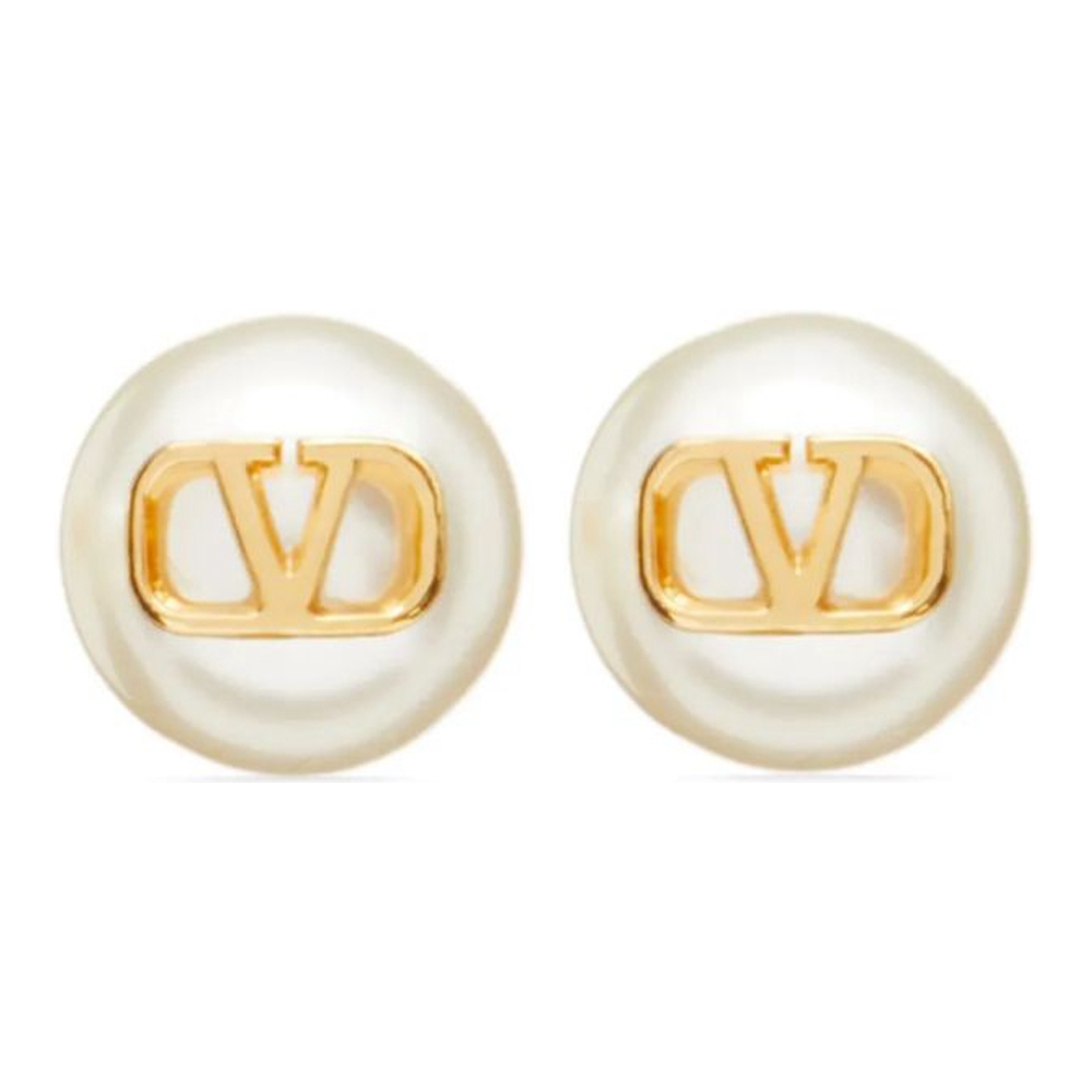 Women's 'VLogo Signature Pearl Stud' Earrings