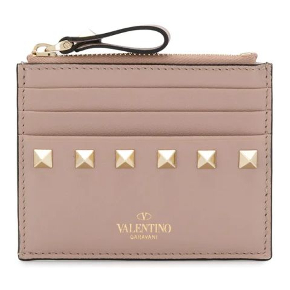 Porte-carte 'Rockstud Zipped' pour Femmes