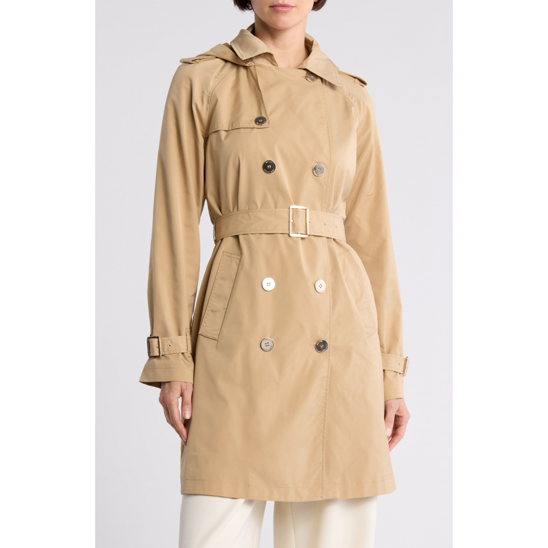 'Belted Double Breasted Trench Coat' pour Femmes