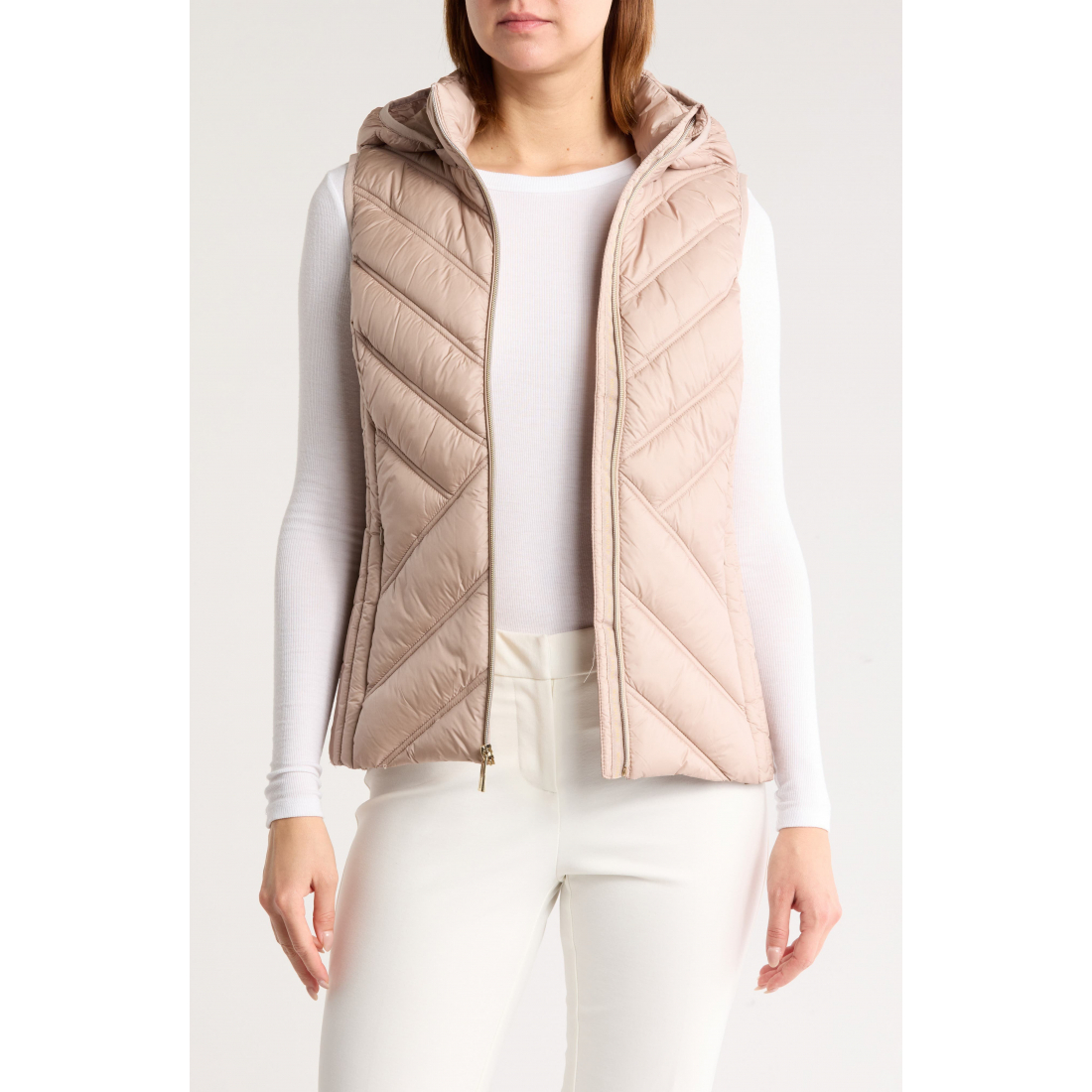 'Hooded Puffer Vest' pour Femmes