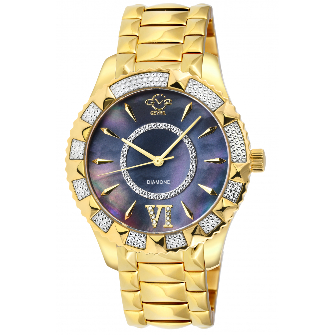 Women's Venice Blue Mop Dial Bue Gold Bracelet Watch