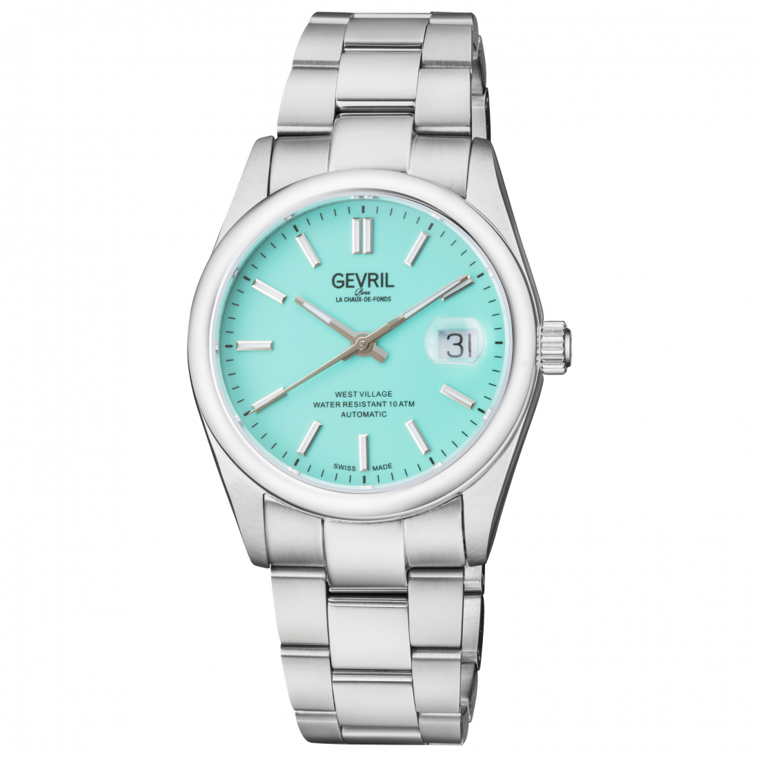 Men's Automatic West Village Arctic Green Dial Stainless Steel Bracelet Watch