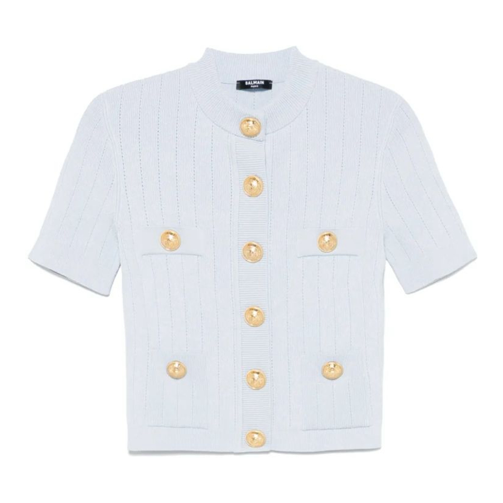 Cardigan à manches courtes 'Knitted' pour Femmes