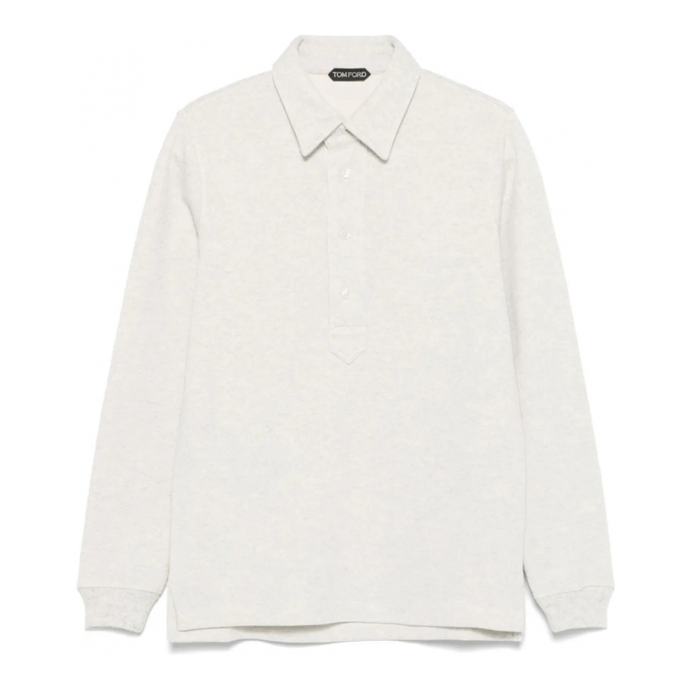 Polo manches longues 'Knitted' pour Hommes