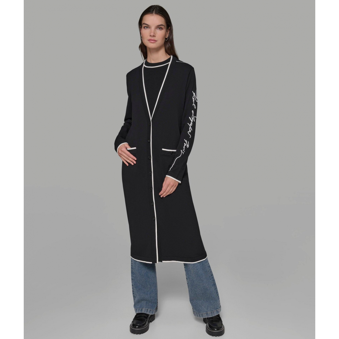 Women's 'Karl Signature Duster' Cardigan