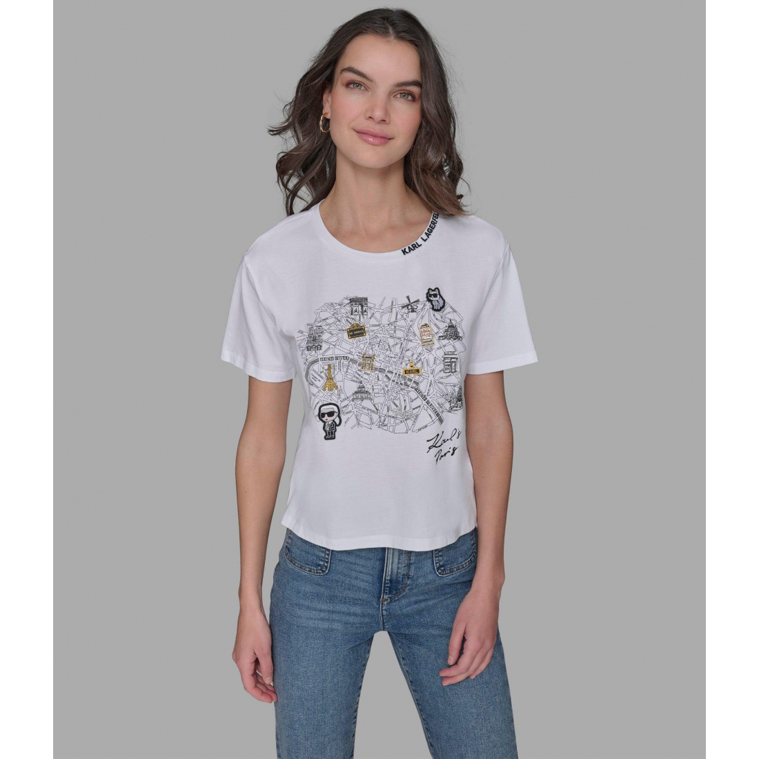 'Paris Whimsy Logo Tee' pour Femmes