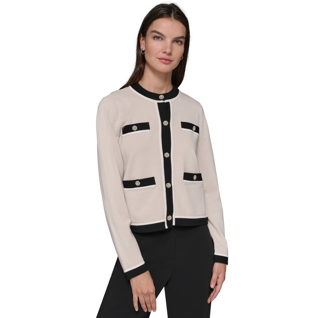 Cardigan 'Four-Pocket Crewneck' pour Femmes