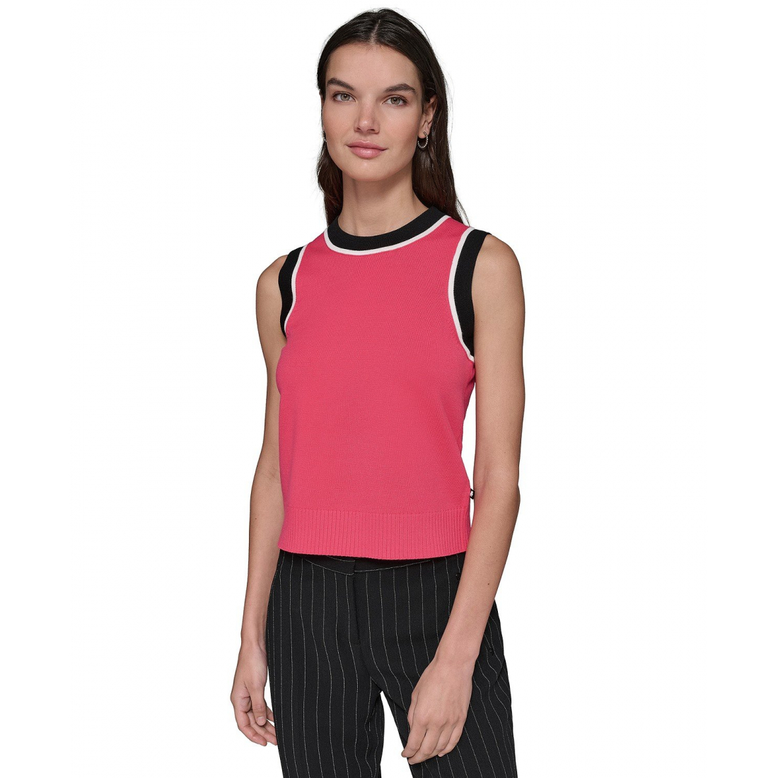 Women's 'Contrast-Trim Sleeveless' Sweater