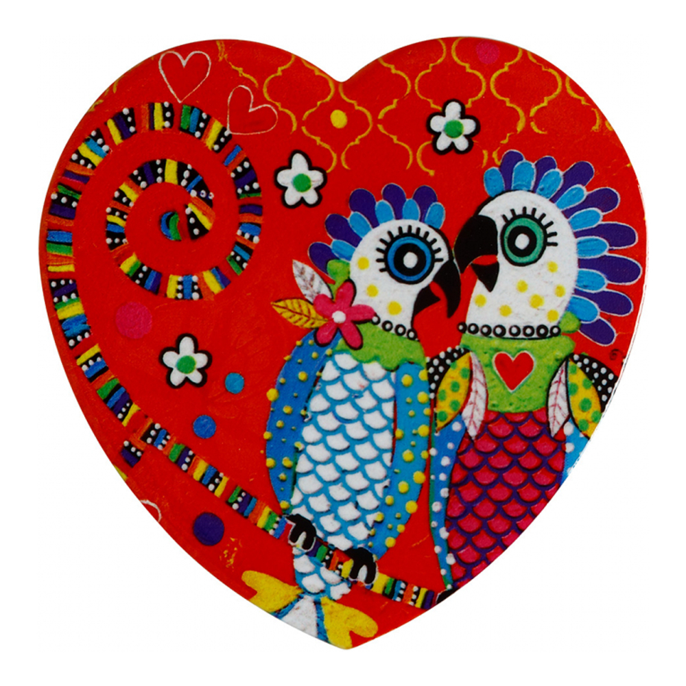 Lot De 6 Dessous De Verre Coeurs D'Amour 10 cm Fan Club