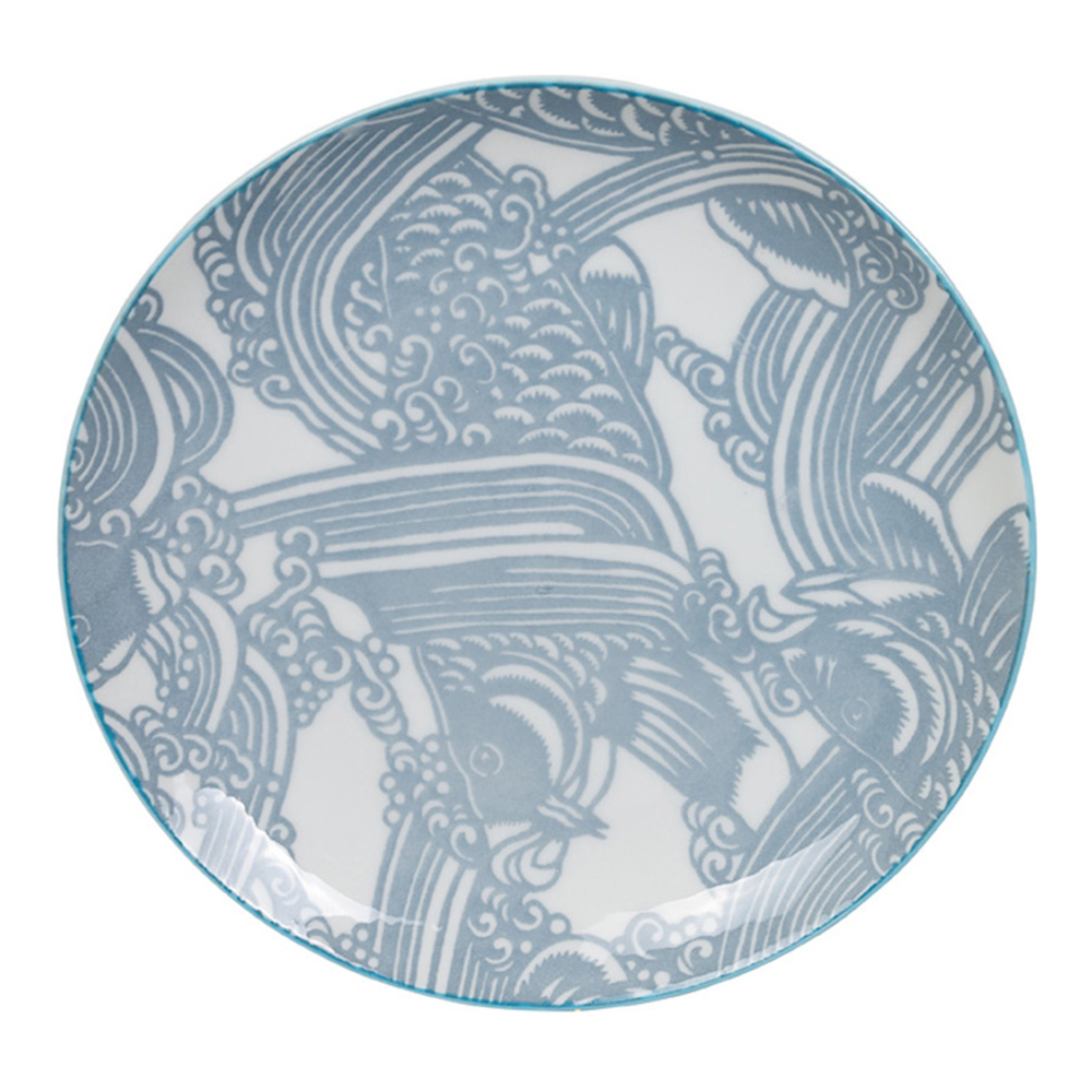 Set Of 3 Shiki Plate In Grey/White Porcelain