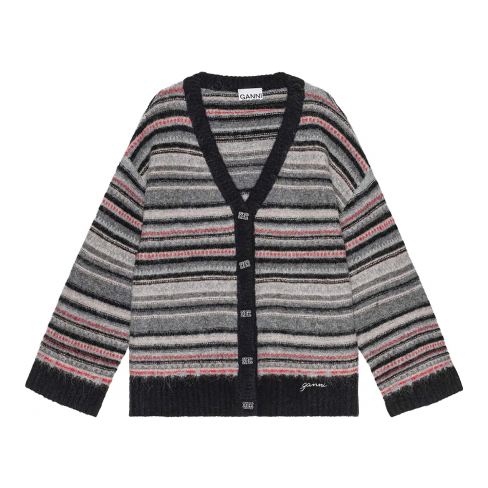 Women's 'Striped Buttoned' Cardigan