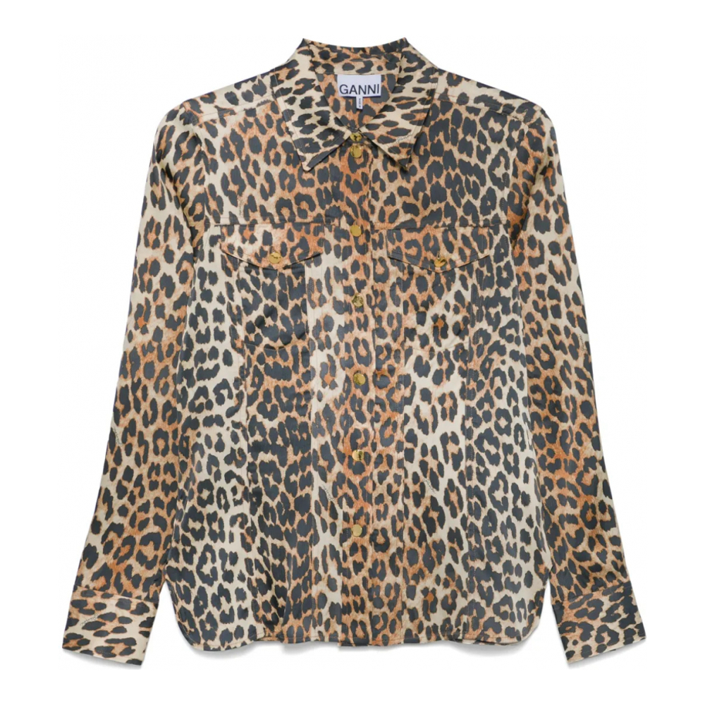 Chemise 'Leopard-Print' pour Femmes
