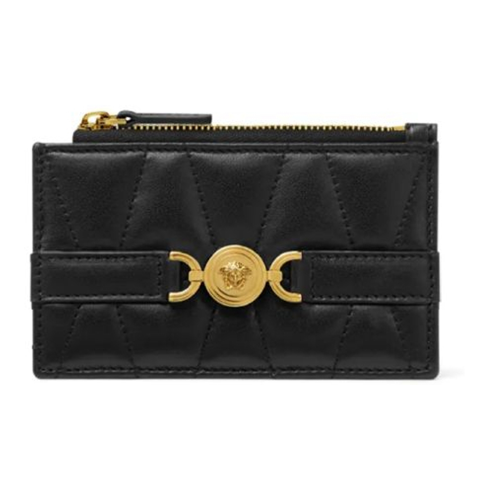 Women's 'Medusa '95 Quilted Zip' Card Holder