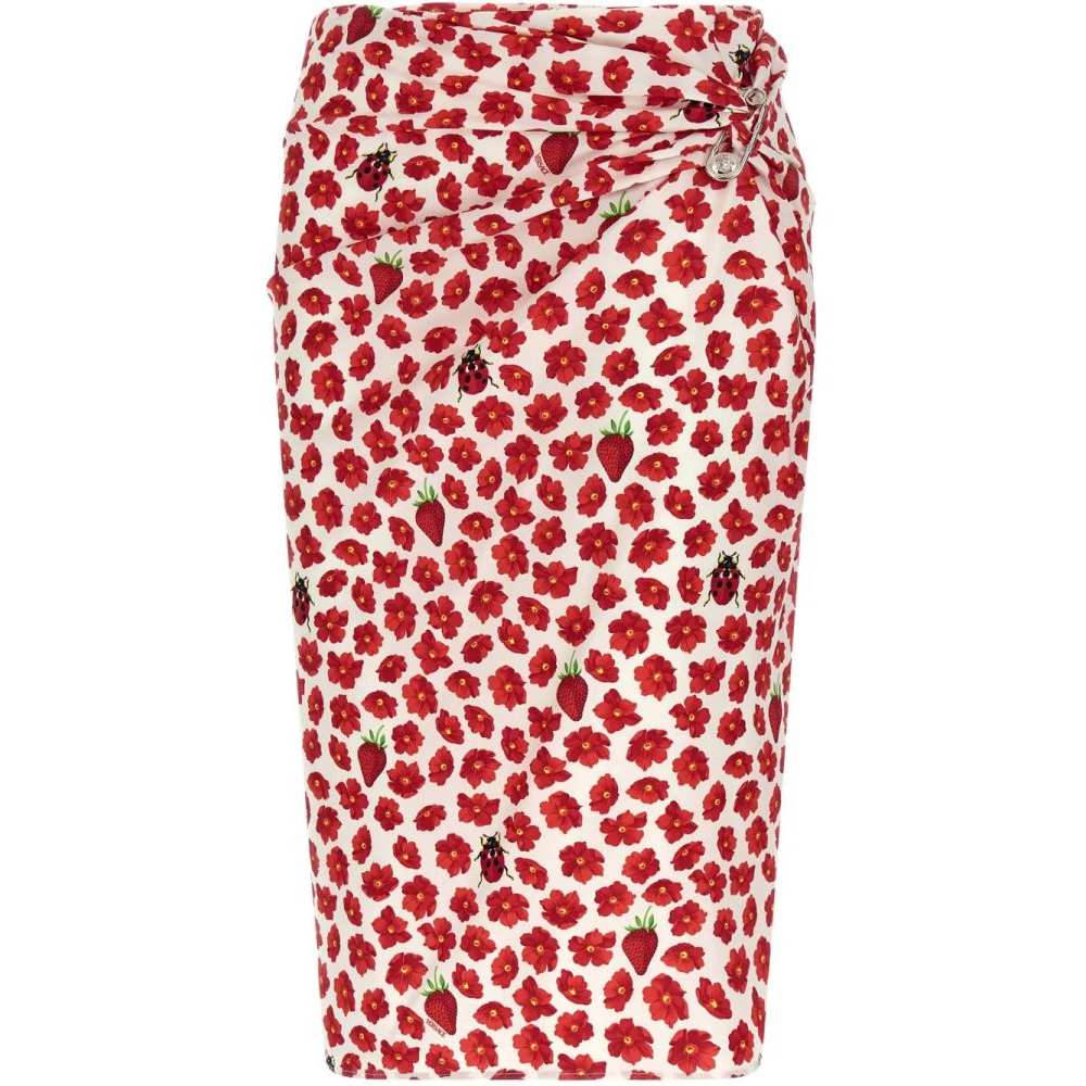 Jupe Midi 'Strawberry Garden' pour Femmes