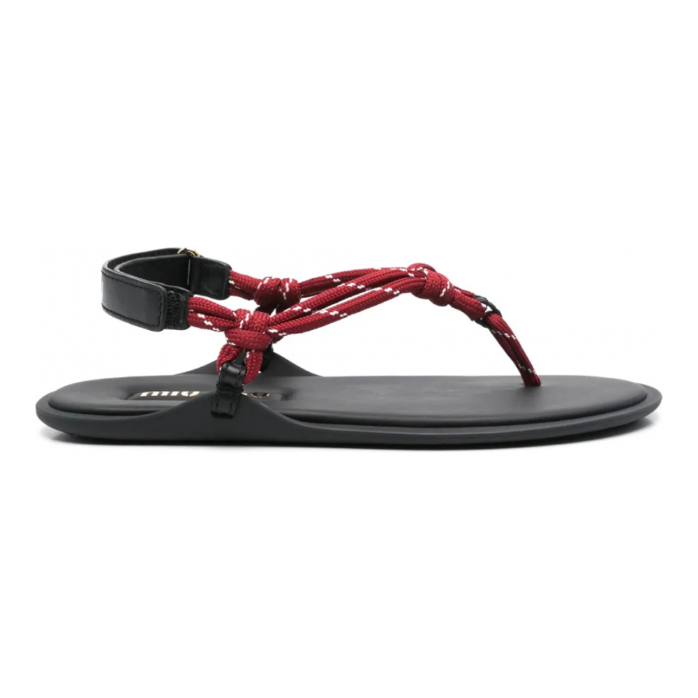 Sandales plates 'Cord-Strap' pour Femmes