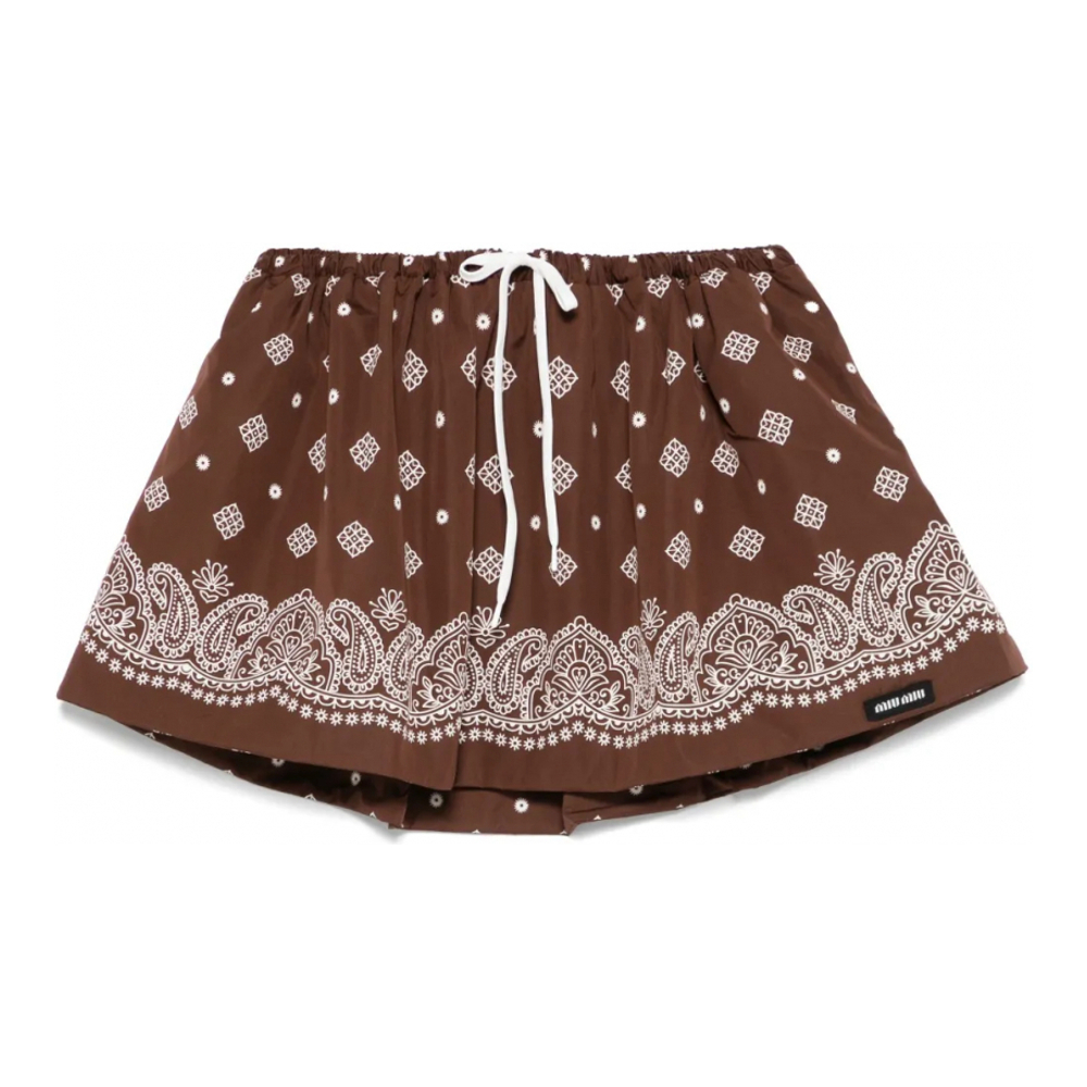 Women's 'Paisley-Print' Mini Skirt