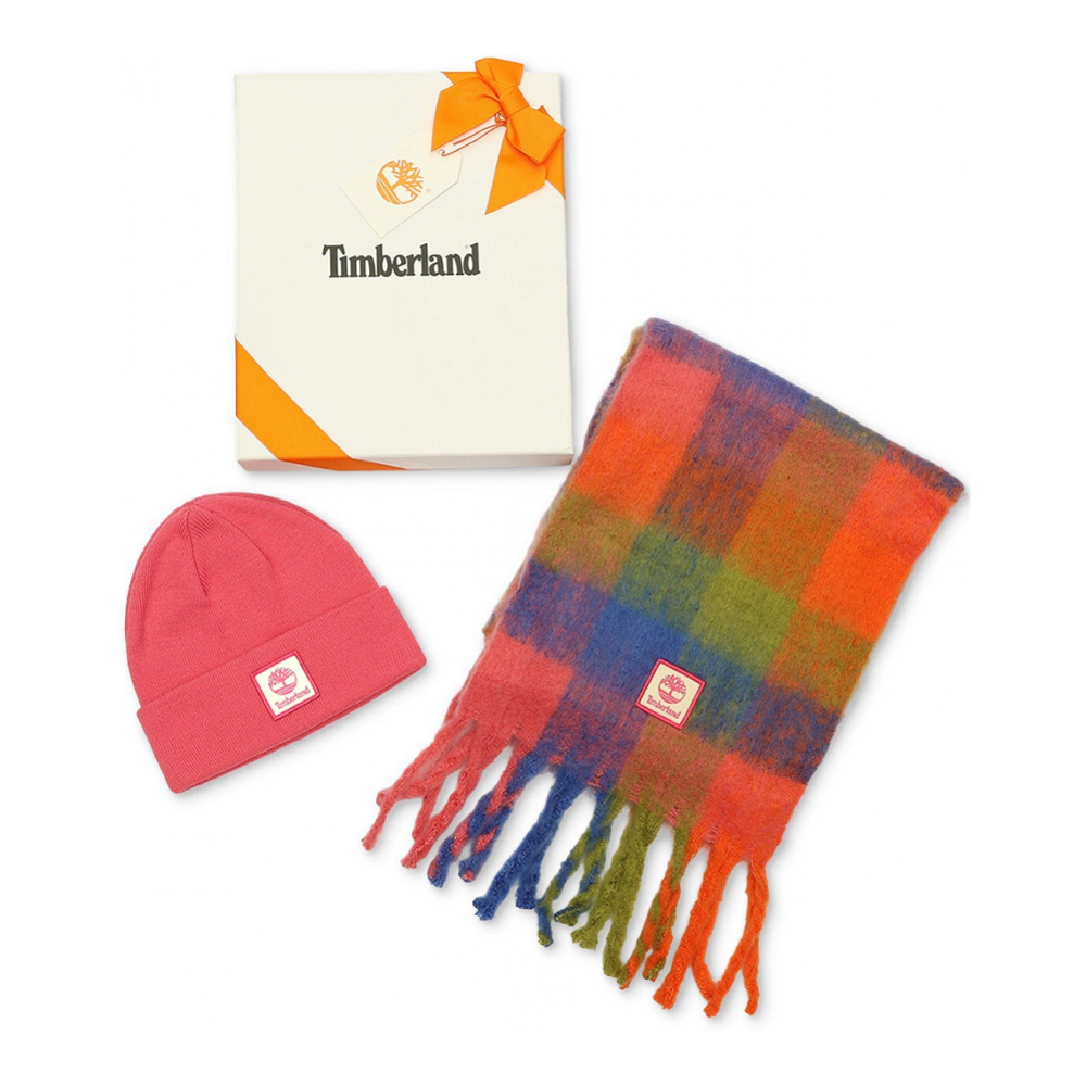 Ensemble bonnet et écharpe 'Logo Detail Multi-Check Boxed Gift' pour Femmes
