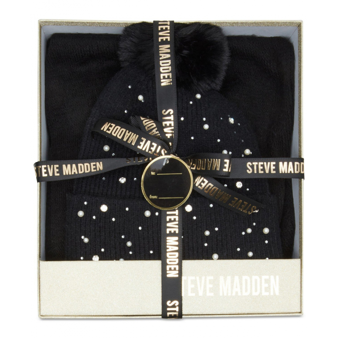 Women's 'Embellished gift' Beanie & Scarf Set