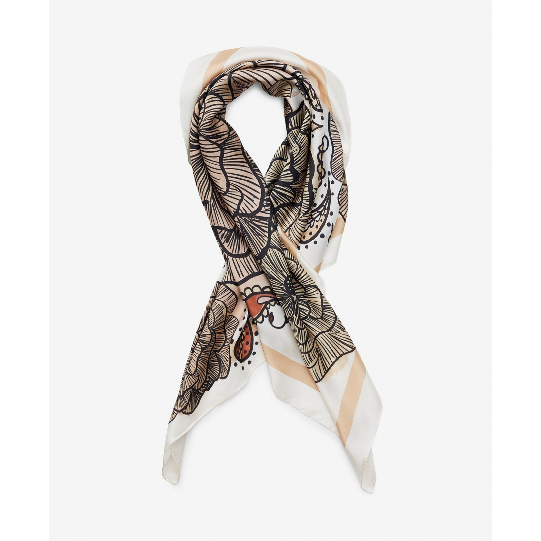 Foulard 'Blooming Paisleys Satin Square' pour Femmes