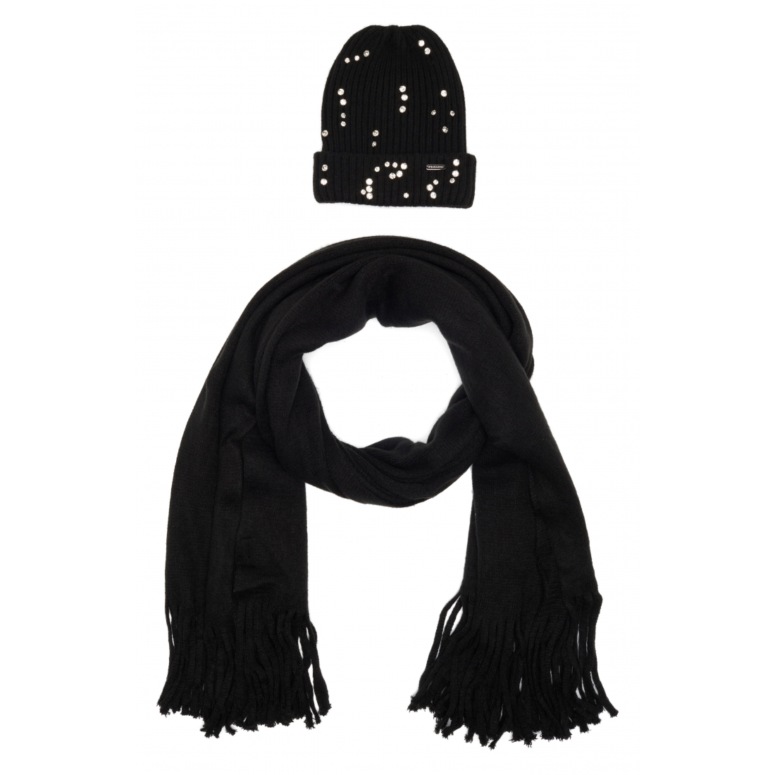 Women's 'Chunky Stone Knit' Beanie & Scarf Set