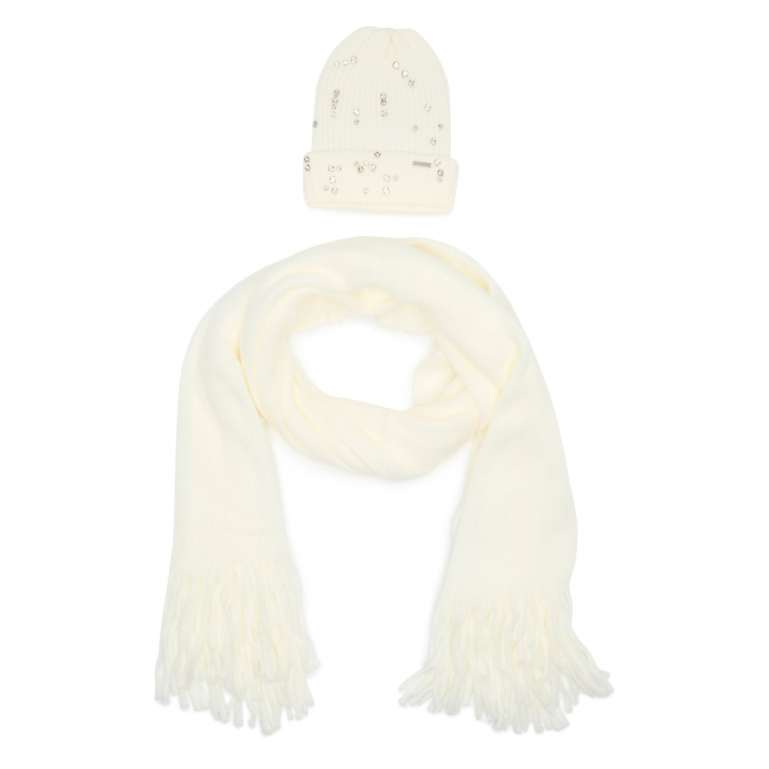 Women's 'Chunky Stone Knit' Beanie & Scarf Set