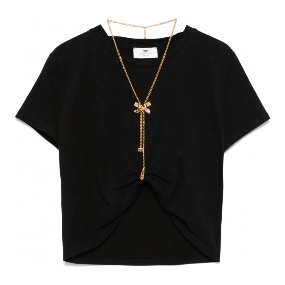 T-shirt 'Bow-Necklace' pour Femmes