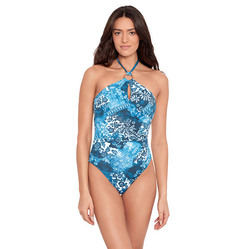 Women's 'Rattan Ring High Neck One Piece' Swimsuit