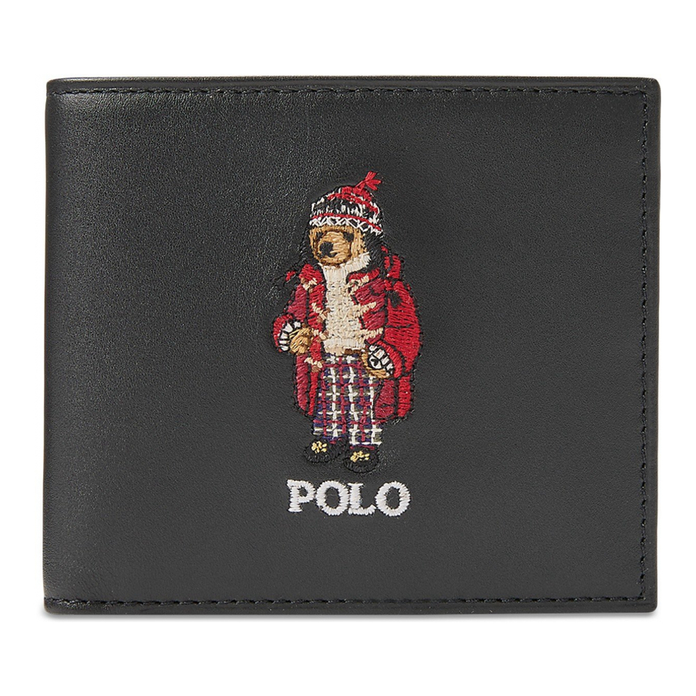 Men's 'Polo Bear Leather Billfold' Wallet