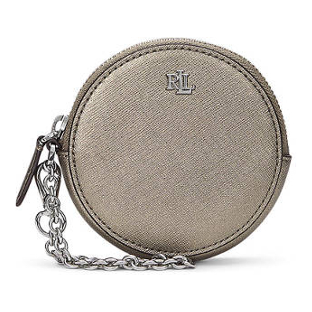 Women's 'Crosshatch Leather Small Round' Pouch
