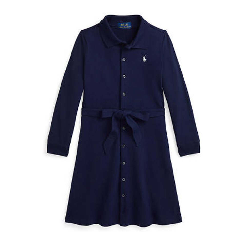 Robe Polo 'Belt Stretch Mesh' pour Petites filles
