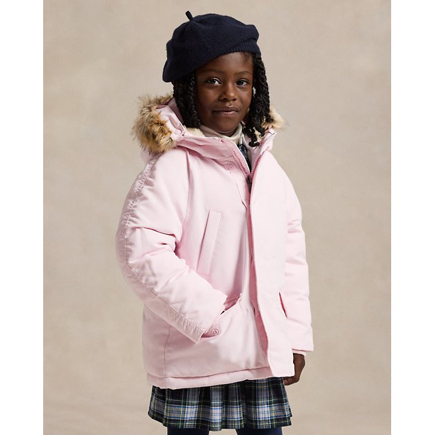 Parka 'Faux-Fur-Trim Down' pour Filles