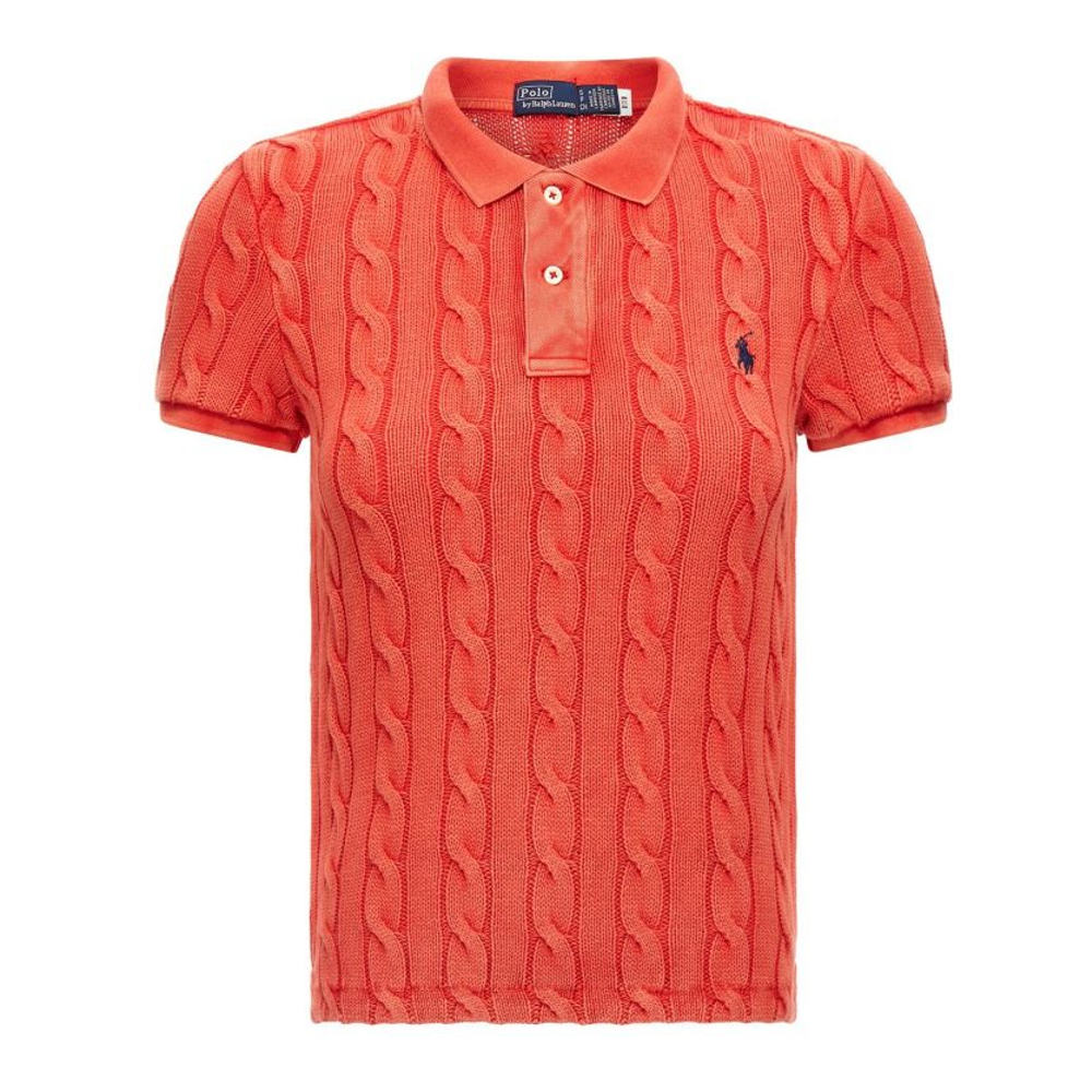 Women's 'Logo Embroidery Braided' Polo Shirt