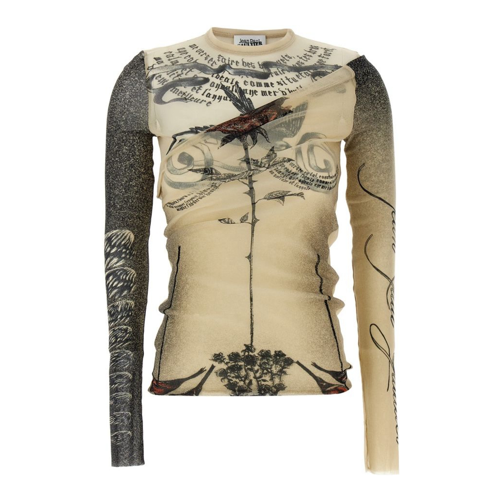 Top à manches longues 'Double Layer Tulle' pour Femmes