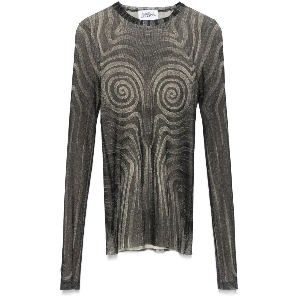 Top à manches longues 'Spiral-Print' pour Femmes