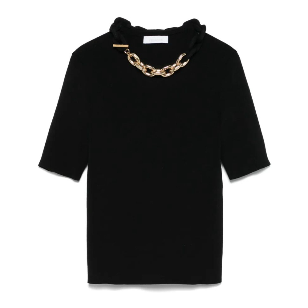 Top à manches courtes 'Chain Link-Detail' pour Femmes