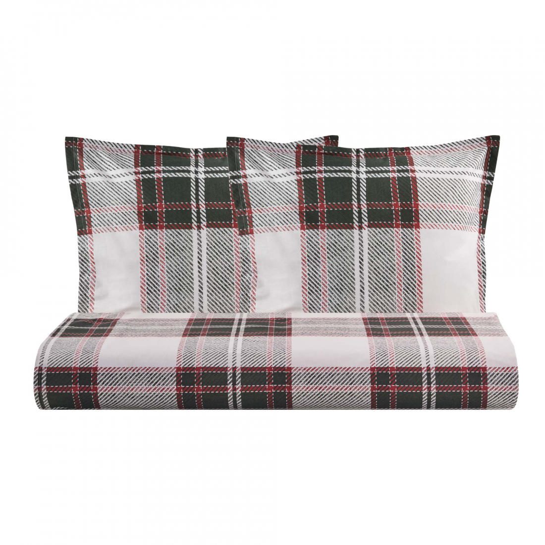 Dolomiti Parure De Couette 200x200 cm 63x63 cm, Vert Bois