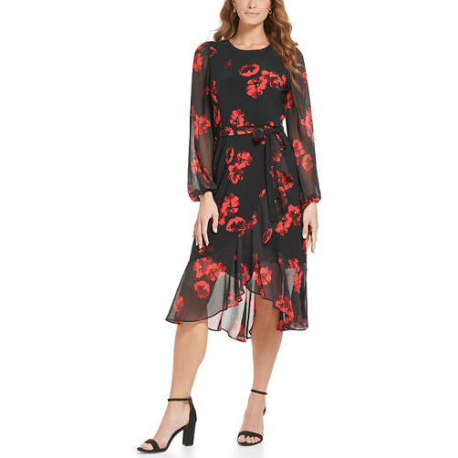 Robe Midi 'Mixed Media Floral' pour Femmes