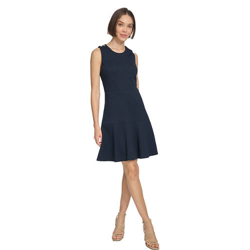 Robe sans manches 'Basket Knit Fit and Flare' pour Femmes