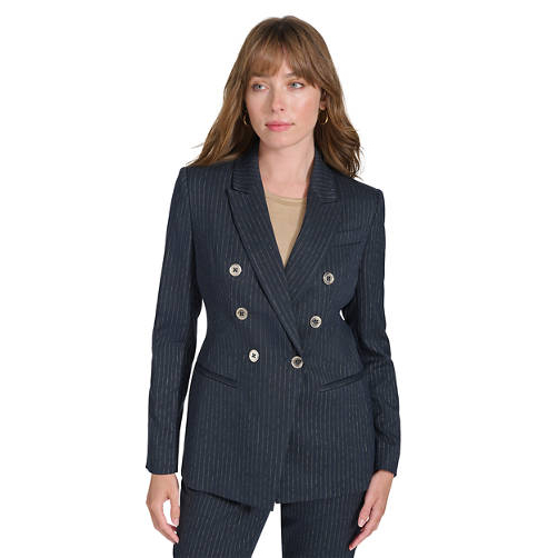 Blazer 'Double Breaster Lurex Pinstripe' pour Femmes