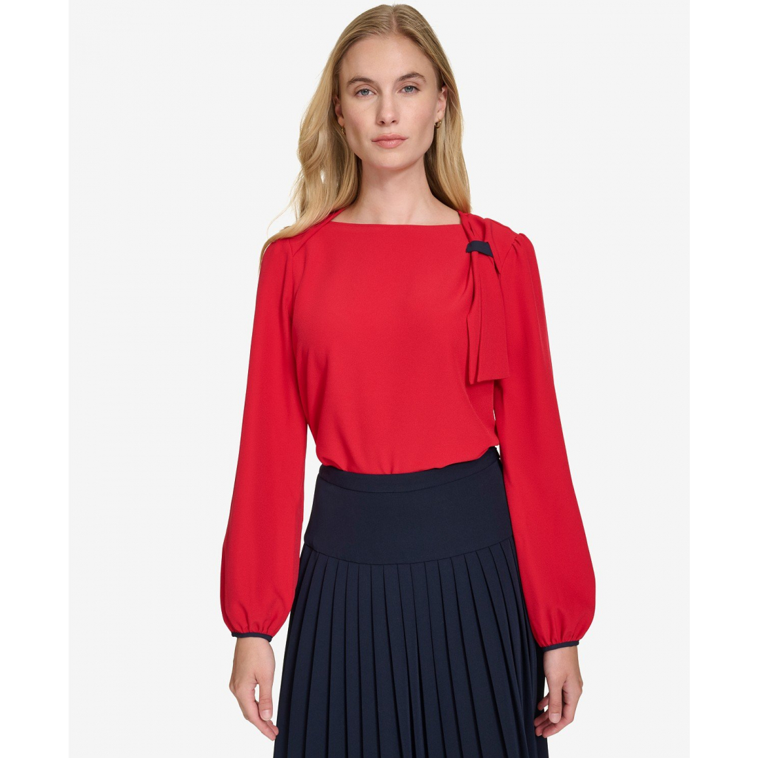 Top à manches longues 'Boat-Neck Tie' pour Femmes