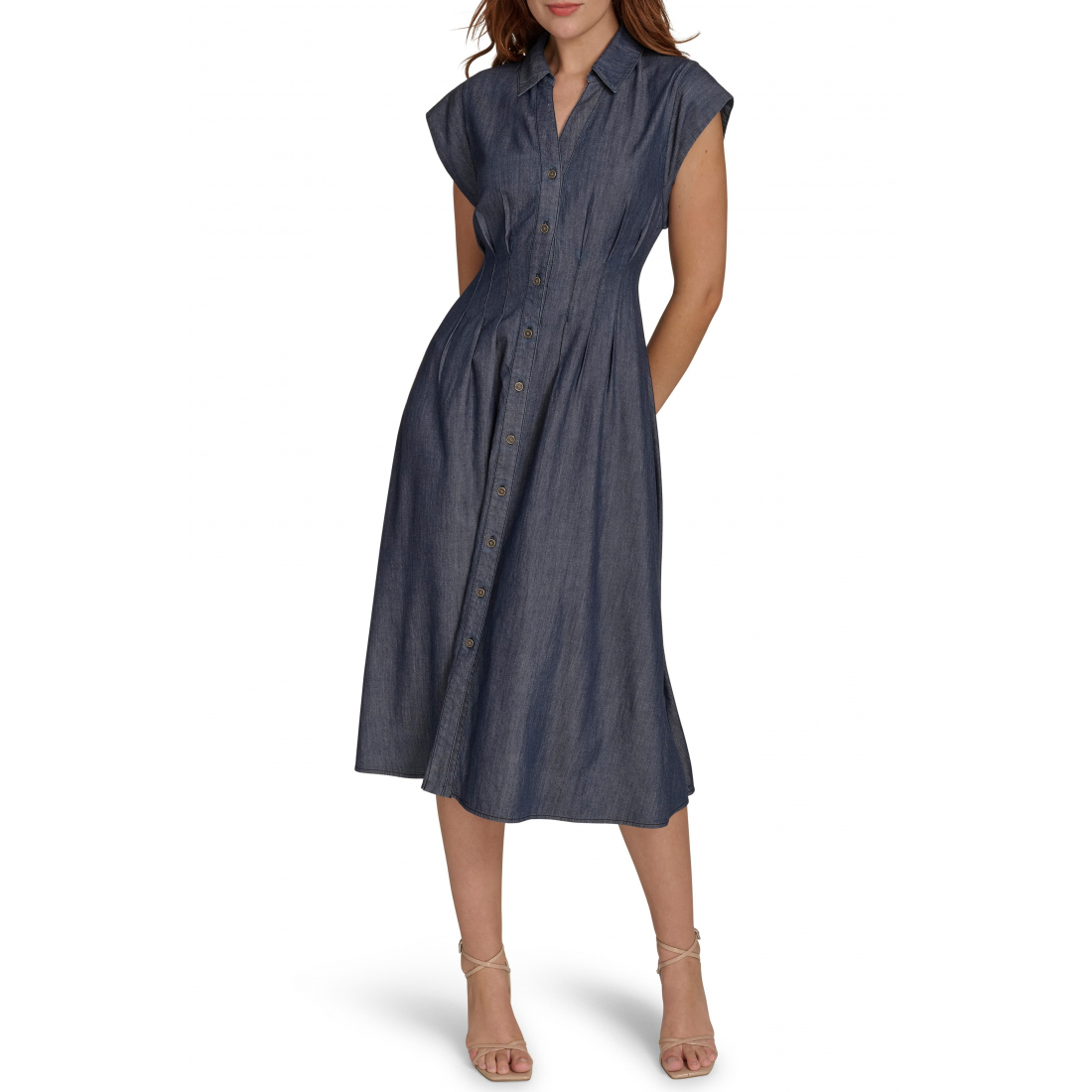 Women's 'Cap Sleeve Fit-and-Flare' Midi Dress