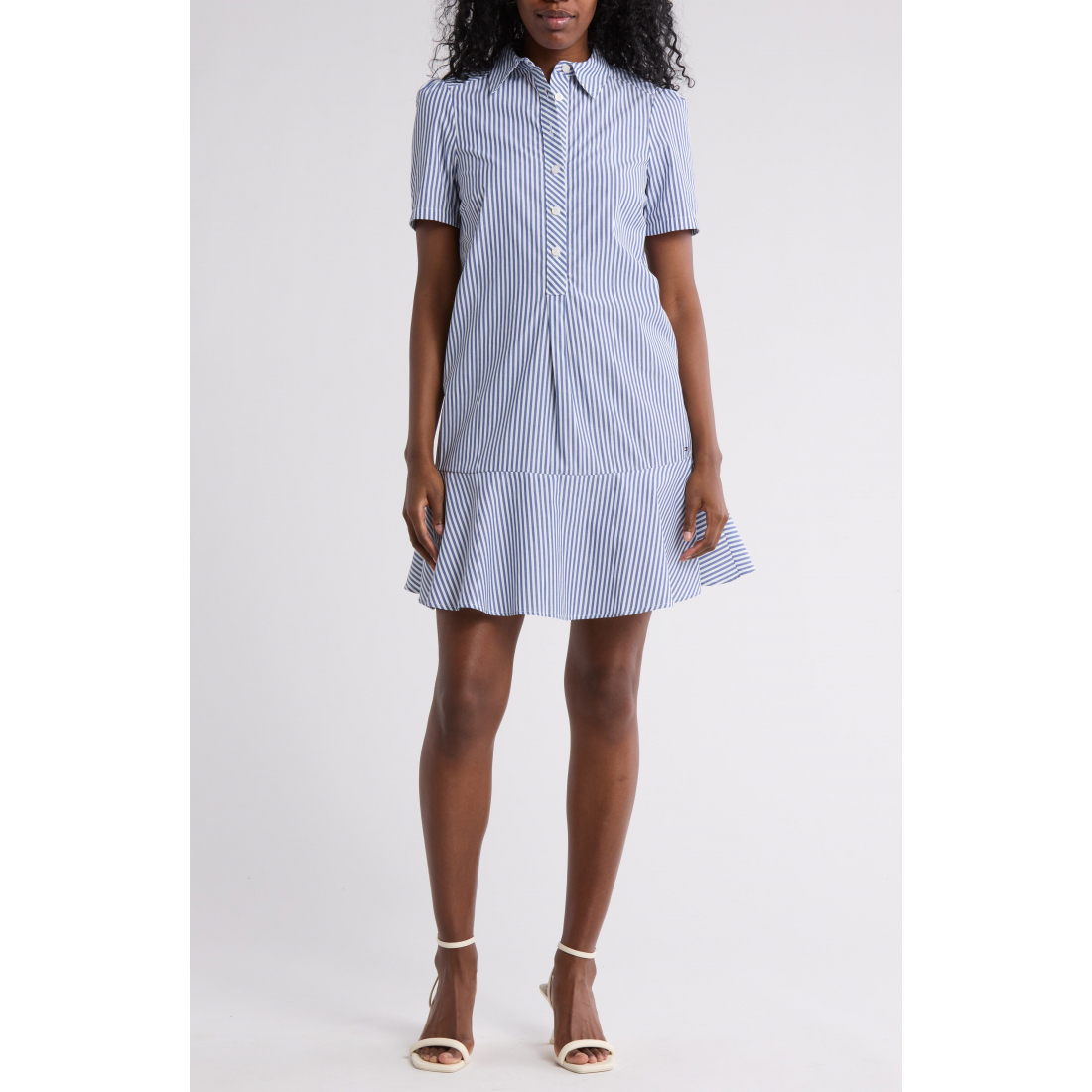 Robe chemise 'Ruffle Hem Cotton' pour Femmes